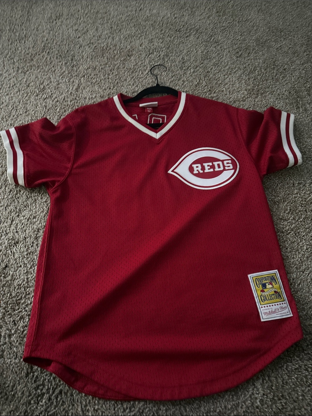 Cincinnati reds . 11 larkin Mitchell and ness